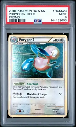 2010 POKEMON HEARTGOLD & SOULSILVER PROMO #HGSS23 PORYGON2-HOLO PSA 9 - Image 1