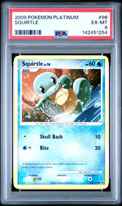 2009 POKEMON PLATINUM #96 SQUIRTLE PSA 6 - Image 1