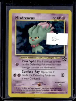 1999 Pokemon Wizards Black Star Promos Misdreavus #39 - Image 1