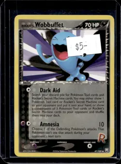 2004 Pokemon EX Team Rocket Returns Rocket's Wobbuffet #47/109 - Image 1