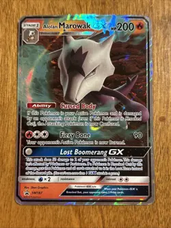 Alolan Marowak GX Promo Pokemon Sun And Moon SM Promos SM187 MP - Image 1