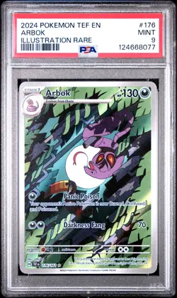 2024 POKEMON TEF EN-TEMPORAL FORCES ILLUSTRATION RARE #176 ARBOK PSA 9 - Image 1