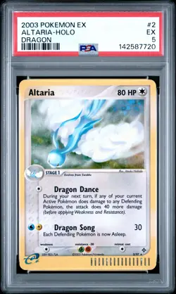 2003 POKEMON EX DRAGON #2 ALTARIA-HOLO PSA 5 - Image 1