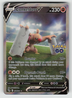 Conkeldurr V Pokemon GO 074/078 Alternate Full Art Ultra Rare NM - Image 1