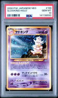 2000 POKEMON JPN NEO #199 SLOWKING-HOLO PSA 10 - Image 1