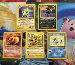 Vintage Pokemon Card Lot WOTC Fire Umbreon Vaporeon Flareon Jolteon - Image 1