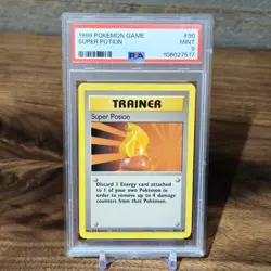 1999 POKEMON BASE SET UNLIMITED #90 SUPER POTION PSA 9 - Image 1