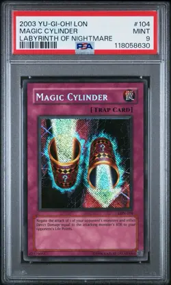 2003 Yu-Gi-Oh! Magic Cylinder 1st Ed LON-104 PSA 9 – Mint Labyrinth of Nightmare - Image 1