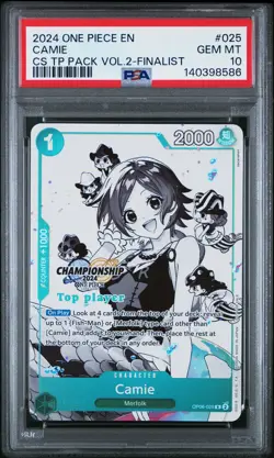 2024 ONE PIECE CHAMP 2024 TOP PLAYER PACK VOL.2 FINALIST #025 CAMIE PSA 10 - Image 1