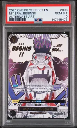 2025 ONE PIECE PRB02-PREMIUM BOOSTER ALTERNATE ART #096 MY ERA...BEGINS!! PSA 10 - Image 1