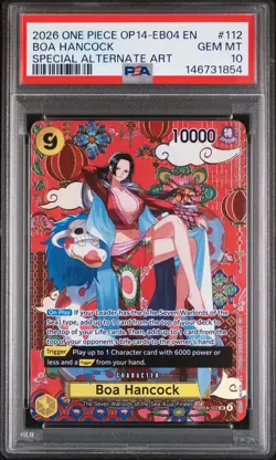 2026 ONE PIECE OP14-EB04-THE AZURE SEA'S SEVEN #112 BOA HANCOCK PSA 10 - Image 1