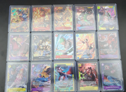 One Piece Collection of 15 Different Alt Arts Parallels and SEC Cards - Image 1