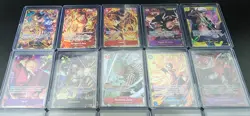One Piece Collection of 15 Different Alt Arts Parallels and SEC Cards - Image 3