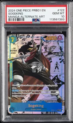 2024 ONE PIECE MANGA ALT ART PRB01-122-ONE PIECE CARD THE BEST-SOGEKING PSA 10 - Image 1