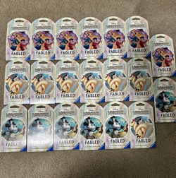 Disney Lorcana FABLED Sleeved Booster Packs LOT of 20 - Image 1
