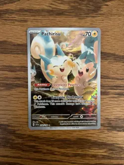 Pokemon Pachirisu TCG Illustration Rare Holo Card 208/198 Scarlet & Violet Base - Image 1