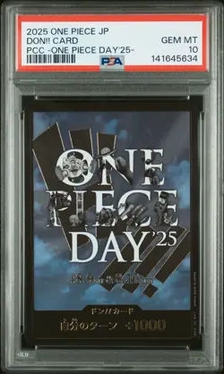 2025 ONE PIECE JPN PREM CARD COLL -ONE PIECE DAY'25- DON!! CARD PSA 10 - Image 1