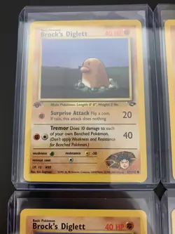Brock's Diglett 67/132 1st Edition NM Gym Challenge Non-Holo Pokemon Card - Image 2