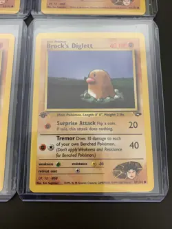 Brock's Diglett 67/132 1st Edition NM Gym Challenge Non-Holo Pokemon Card - Image 5