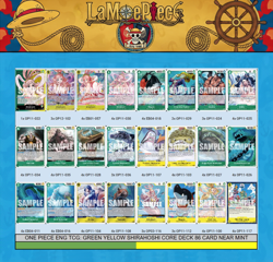 ONE PIECE ENG TCG: GREEN YELLOW SHIRAHOSHI CORE DECK 86 CARD NEAR MINT - Image 1
