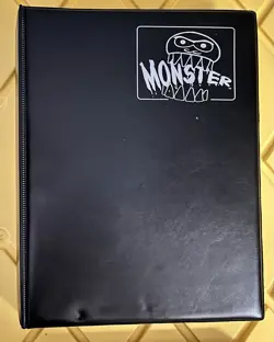 Monster 9 Pocket Trading Card XL Binder - Matte Black - Holds 720 Trading Cards - Image 1
