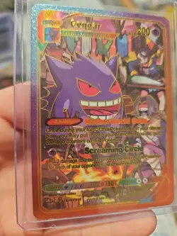 Gengar Rainbow Foil Fan Art Vinyl Textured Collector Card - Image 2