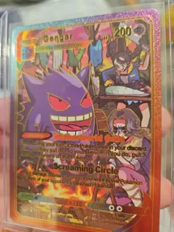 Gengar Rainbow Foil Fan Art Vinyl Textured Collector Card - Image 4