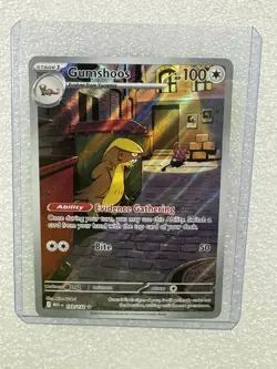 Pokemon TCG Gumshoos 153/132 Meg en Mega Evolution Illustration Rare Card - Image 1