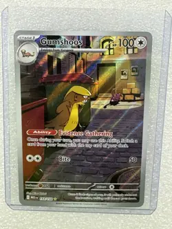 Pokemon TCG Gumshoos 153/132 Meg en Mega Evolution Illustration Rare Card - Image 2