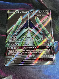 Celesteela GX (Full Art) 144/156 Sm-Ultra Prism Holo Pokemon Card - Image 1