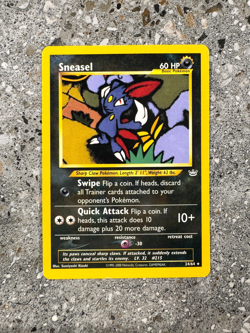 Pokemon TCG Cards Sneasel 24/64 Neo Revelation Rare - Image 1