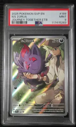 Pokemon TCG Journey Together N's Zorua 189 Promo Card Psa 9 - Image 1