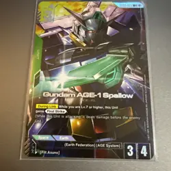 Gundam AGE-1 Spallow (R+) GD02-023 English Dual Impact Gundam Card Game TCG | NM - Image 1