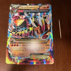 JUMBO Pokemon Mega PRIMAL GROUDON EX Card CLASH 86/160 OVERSIZED MP - Image 1