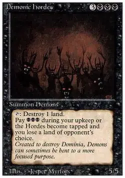 MTG Demonic Hordes, Damaged, English Revised Edition - Image 1