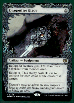 DRAGONFIRE BLADE FOIL SHOWCASE TARKIR: DRAGONSTORM TDM EQUIPMENT MTG 324 - Image 1