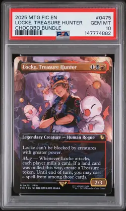 2025 MTG FINAL FANTASY COMMANDER CHOCOBO BUNDLE LOCKE TREASURE HUNTER PSA 10 - Image 1