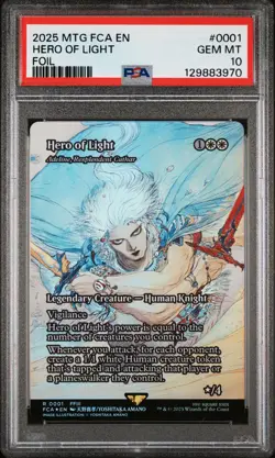 2025 MTG FINAL FANTASY THROUGH THE AGES FOIL #0001 HERO OF LIGHT PSA 10 - Image 1