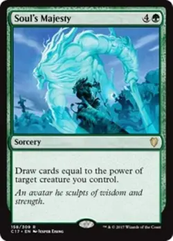 SOUL'S MAJESTY Commander 2017 MTG Green Sorcery Rare - Image 1