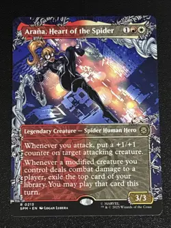 MTG Universes Beyond: Spider-man Arana, Heart of the Spider Borderless 0213 NM - Image 1