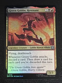 MTG Universes Beyond: Spider-man Green Goblin, Revenant Foil 0130 NM - Image 1
