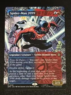 MTG Universes Beyond: Spider-man Spider-Man 2099 Borderless 0216 NM Rare - Image 1