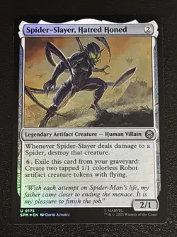 MTG Universes Beyond: Spider-man Spider-Slayer, Hatred Honed Foil 0175 NM - Image 1