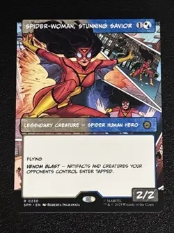 MTG Universes Beyond: Spider-man Spider-Woman, Stunning Savior Borderless 0230 - Image 1