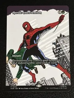 MTG Spider-man: Eternal Legal Heroic Intervention Borderless 0034 NM Mythic - Image 1