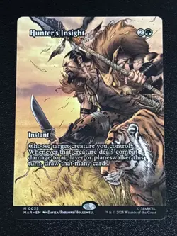 MTG Spider-man: Eternal Legal Hunter's Insight Borderless 0035 NM Mythic - Image 1