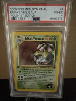 Pokemon TCG Erika's Venusaur Gym Challenge 4 Holo Card 1st Edition Rare - Image 1
