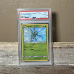 Pokemon TCG Hidden Fates Scyther SV1/SV94 PSA 10 GEM MT Shiny Holo Rare - Image 1