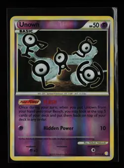 Unown 55/123 Reverse Holo HeartGold SoulSilver Pokemon Card - Image 1