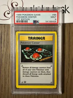 PSA 9 - Pokemon POKEMON CENTER 85/102 - 1st Edition SHADOWLESS BASE SET - MINT - Image 1